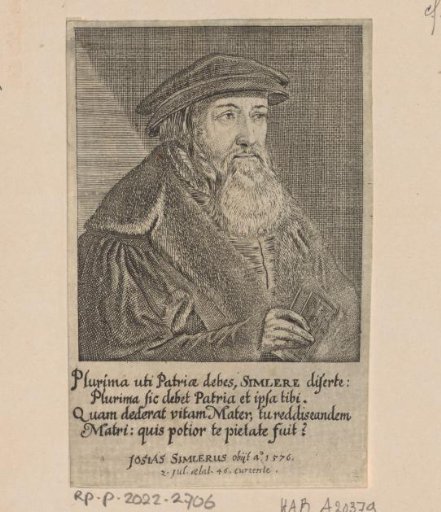Portrait of Josias Simmler