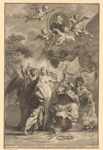 Allegorical title page with the portrait of Edward Simson