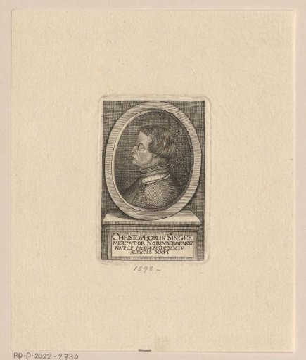 Portrait of Christoph Singer at the age of 26