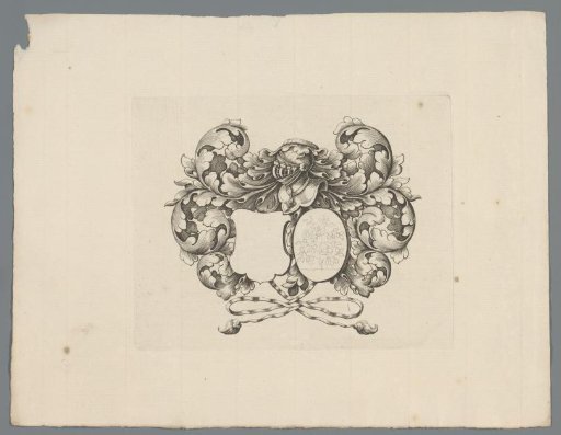 Two empty coats of arms crowned with a helmet