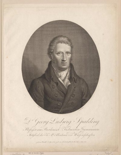 Silhouette portrait of Johann Joachim Spalding