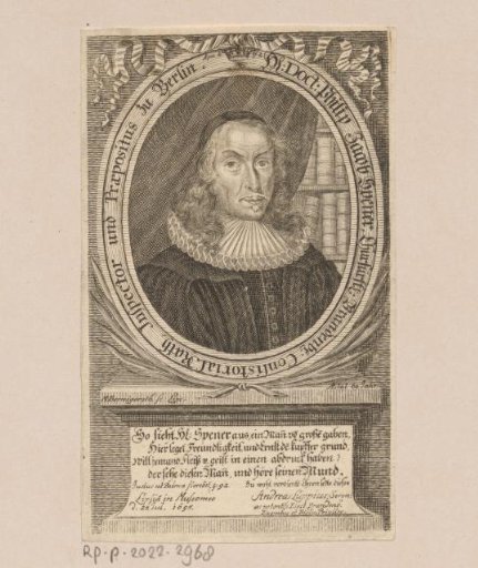 Portrait of Philipp Jacob Spener at the age of 60