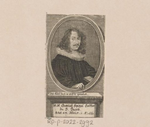 Portrait of Gottlieb Spitzel at the age of 24