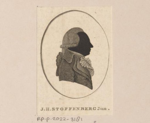 Silhouette portrait of Jan Hendrik Stoffenberg