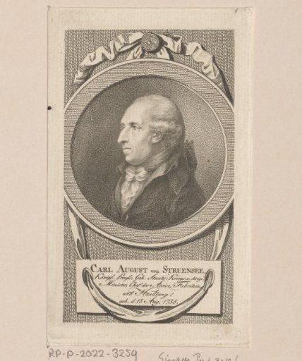 Portrait of Karl August von Struensee