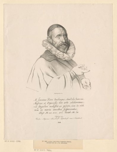 Reproduction of the Manuscript of Jan Pieterszoon Sweelinck in the Album Amicorum of Ernest Brinck