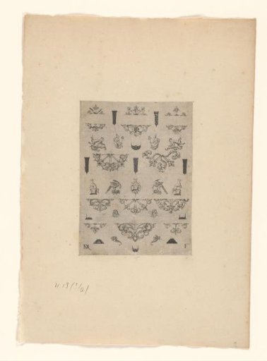 Ornamental print with a design for goldsmithing