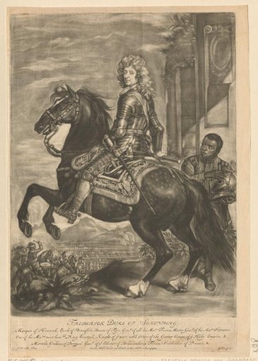 Equestrian portrait of Frederick Schomberg in armor