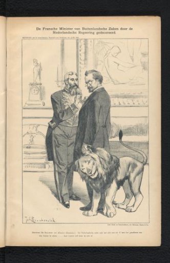 The French Minister of Foreign Affairs Decorated by the Dutch Government
