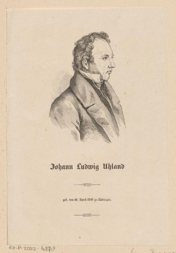 Portrait of Ludwig Uhland