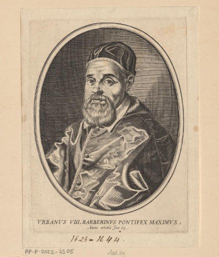 Portrait of Pope Urban VIII at the age of 69