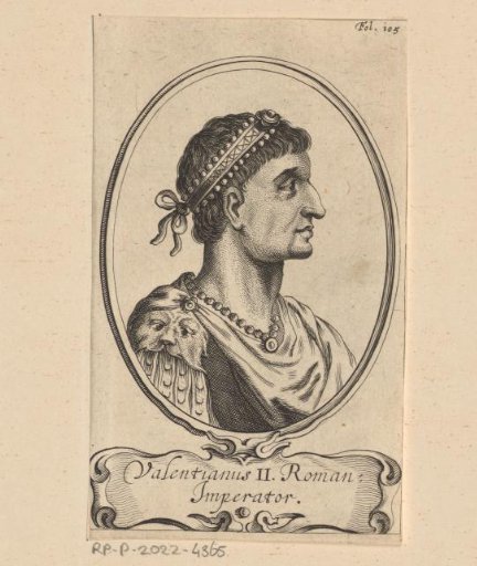 Portrait of Emperor Valentinianus II