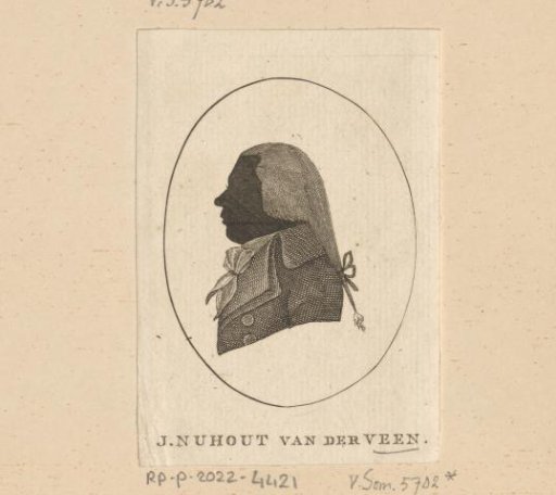 Silhouette portrait of Joachim Nuhout van der Veen
