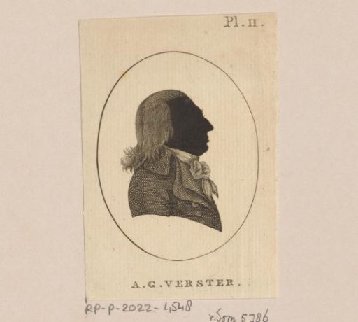Silhouette portraits of Abraham Gijsbertus Verster