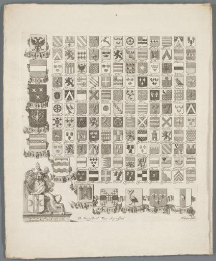 Coat of arms map, lower left sheet