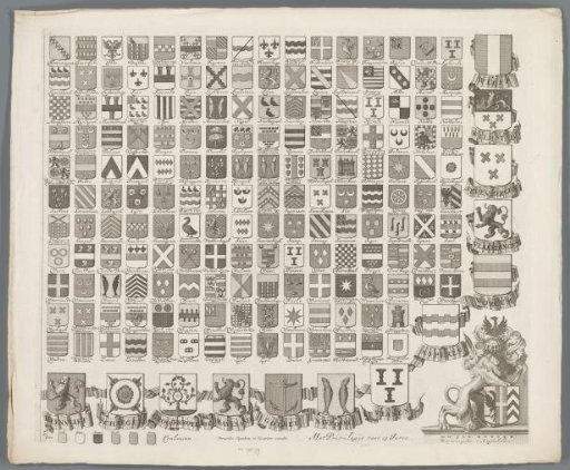 Coat of arms map, lower right sheet