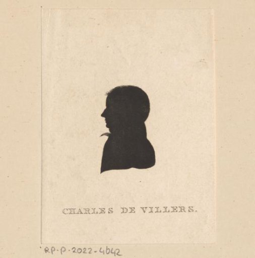 Silhouette portrait of Charles de Villers