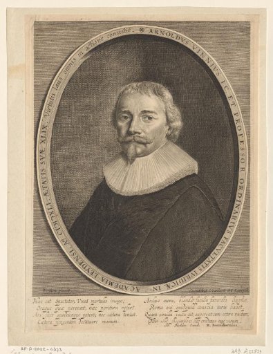 Portrait of Arnoldus Vinnius at the age of 49