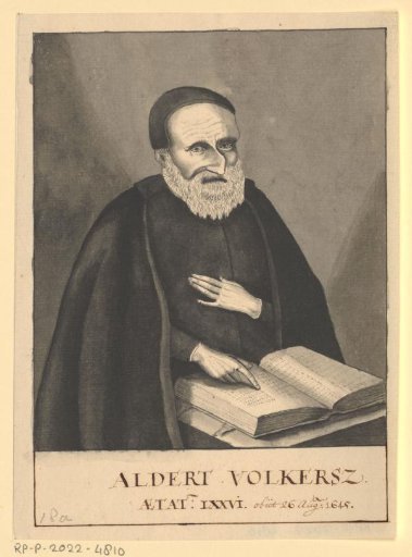 Portrait of Aldert Volkerts at the age of 76