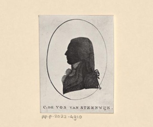 Silhouette portrait of Carel de Vos van Steenwijk
