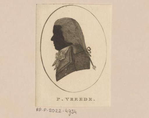 Silhouette portrait of Pieter Vreede