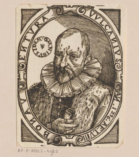 Portrait of Bonaventura Vulcanius at the age of 58