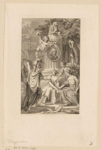 Portrait of Jan Wagenaar with allegorical figures