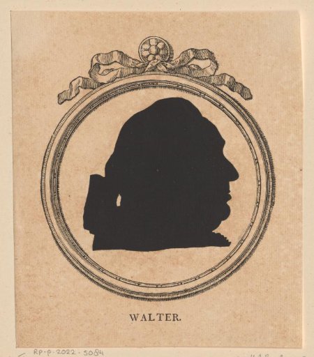 Silhouette portrait of Johann Gottlieb Walter