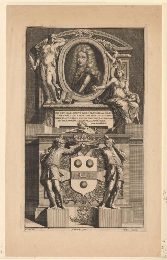 Portrait of Johann Casimir Kolbe von Wartenberg in an allegorical frame