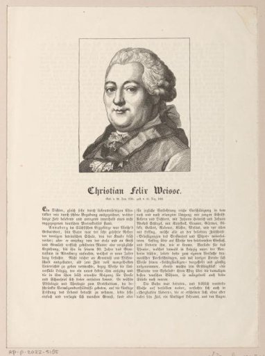 Portrait of Christian Felix Weisse
