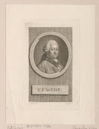 Portrait of Christian Felix Weisse