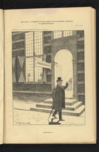 Catholic First Chamber Member Van den Biesen on Public Reading Rooms in "Boekenschouw"
