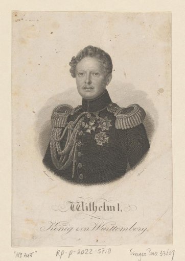 Portrait of William I, King of Württemberg
