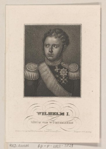 Portrait of William I, King of Württemberg