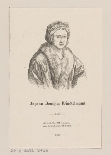 Portrait of Johann Joachim Winckelmann