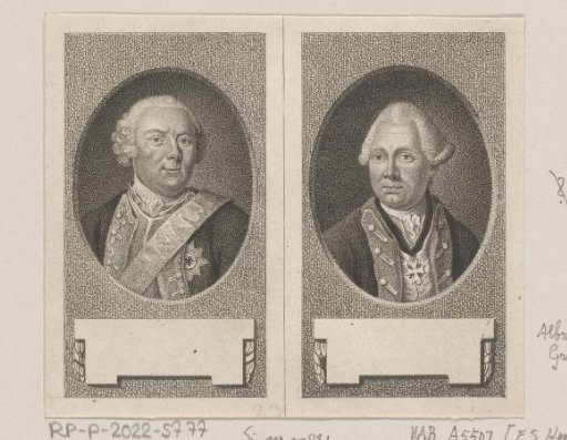 Portraits of Hans Carl von Winterfeldt and Albrecht von Egloffstein