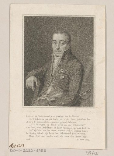 Portrait of Samuel Iperuszoon Wiselius seated on a chair