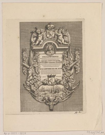 Grave marker for Willem van der Zaan in the Oude Kerk in Amsterdam