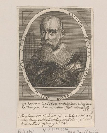 Portrait of Abraham Zacutus Lusitanus
