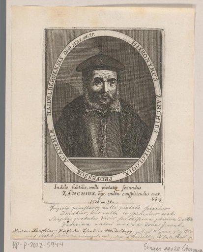 Portrait of Hieronymus Zanchius