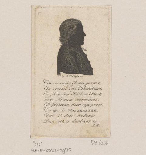 Silhouette Portrait of Johannes Leonardus Wolterbeek