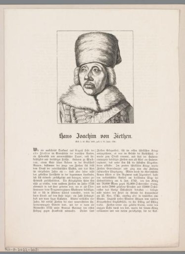 Portrait of Hans Joachim von Zieten