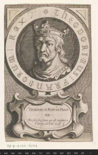Portrait of Theuderic II, King of Burgundy and Austrasia