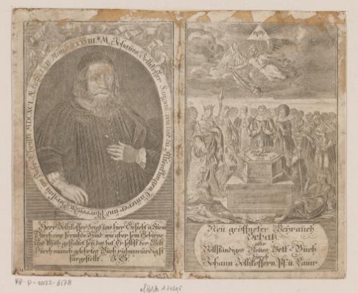 Portrait of Johannes Zollikofer and a Biblical scene