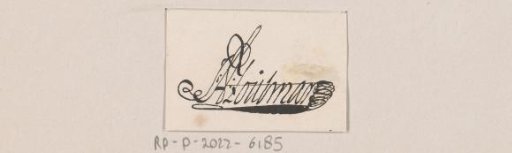 Signature of Johan Arnold Zoutman