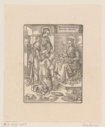 Portrait of Dionysius the Carthusian with Mary and Christ