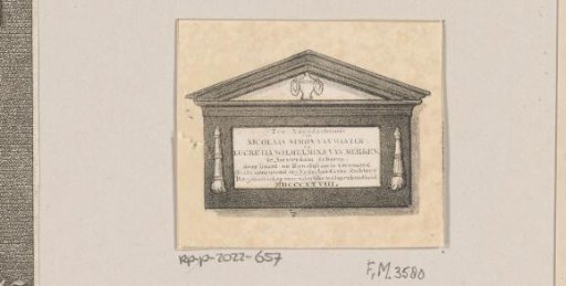 Memorial stone for Nicolaas Simon van Winter and Lucretia Wilhelmina van Merken