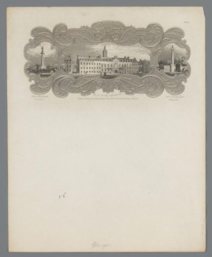 Letter paper with scenes of Glasgow, No. IX