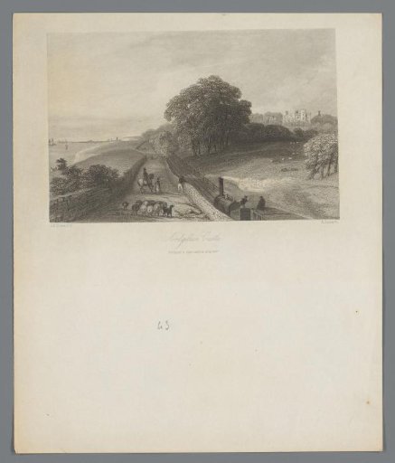 Letter paper with a scene of a train at Ardgillan Castle in Ireland
