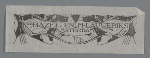 Vignette with the letterhead of De Bazel and Lauweriks